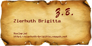 Zierhuth Brigitta névjegykártya